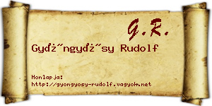 Gyöngyösy Rudolf névjegykártya