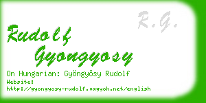 rudolf gyongyosy business card