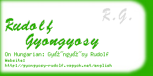 rudolf gyongyosy business card